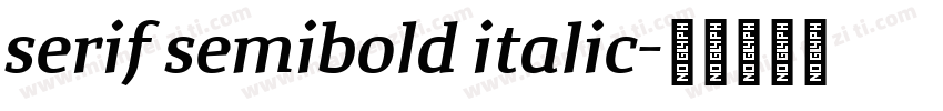 serif semibold italic字体转换